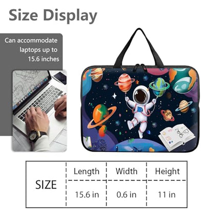 14" 15" Laptop Handle Bag Computer Bag,14.2" 15.4 inch Pouch Holder Notebook Sleeve Cover Compatible for Dell,Lenovo,Toshiba HP, Asus Notebook Messenger Briefcase-Cute astronaut - color: Cute Astronaut