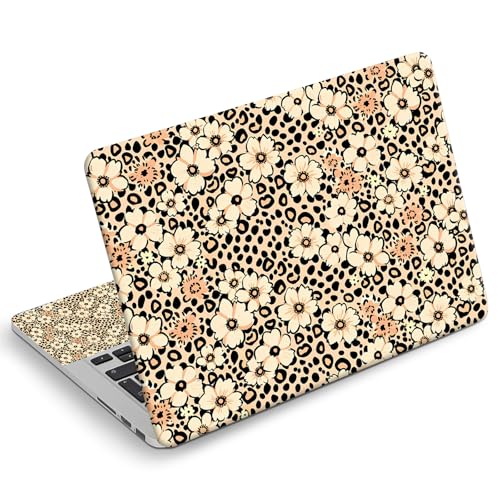 Universal Laptop Skin Sticker Decal, Compatible with MacBook HP Dell Lenovo 12"-15.6", Reusable Vinyl Notebook Cover 3PCS Set, High-Recognition Film-Leopard Print Florals - color: Leopard Print Florals