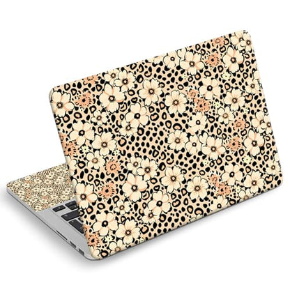 Universal Laptop Skin Sticker Decal, Compatible with MacBook HP Dell Lenovo 12"-15.6", Reusable Vinyl Notebook Cover 3PCS Set, High-Recognition Film-Leopard Print Florals - color: Leopard Print Florals