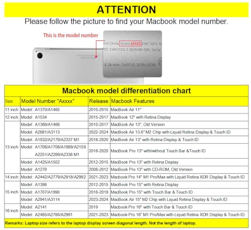 Hard Case Compatible with Old Version MacBook Pro 13 inch Case 2012 2011 2010 2009 2008 Release A1278 with CD-ROM, Laptop Plastic Hard Case Shell & Keyboard Cover, Black Marble - color: 1606 Black Marble, size: A1278(Pro 13" w/CD-ROM 2008-2012)