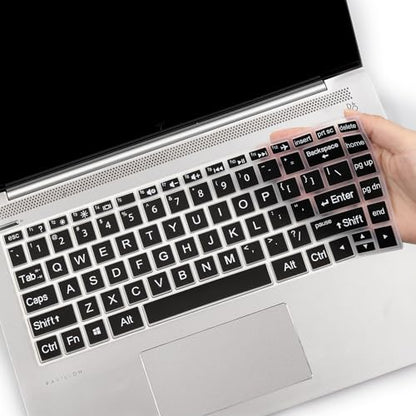 Bold Keyboard Cover for HP Laptop 14" 14-dq 14-cf/fq 14t-dq300/dq200 14-dq0052dx 14-dq5043cl 14-dq2078wm 14-dq0055dx 14-dq0002dx 14-dq1040wm 14-dq0057nr 14-dq2053cl dq1059wm dq1035cl dq0011dx - color: BK