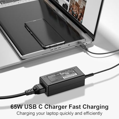 USB C Charger Compatible with Lenovo Laptop Chromebook Charger 65W 45W Type C Fast Power Adapter