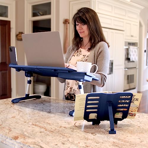 Limitless TotalDesk Portable Workstation and Lap Desk with Adjustable Height & Tilt (Navy) - color: Navy