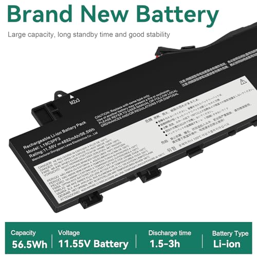 ASUNCELL L19C3PF3 Laptop Battery Replace Compatible with Lenovo IdeaPad 5-14IIL05 5-14ARE05 5-14ITL05 5-14ALC05 5-14IAL7 5-14ABA7 Series L19M3PF3 L19M3PF4 L19L3PF7 SB10W86954 5B10W86957 11.55V 56.5Wh - size: L19C3PF3 12.60 * 4.41 * 0.67 in