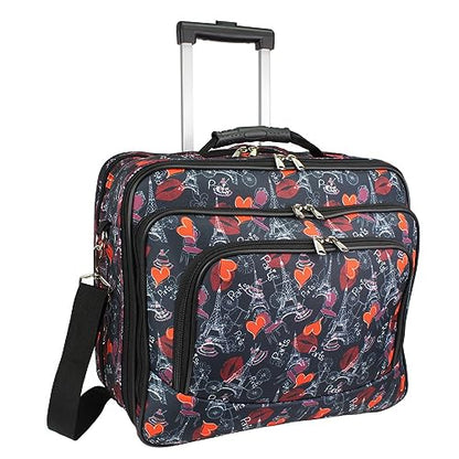 World Traveler Rolling 17-Inch Laptop Briefcase Computer Case - Paris Black - color: Paris Black