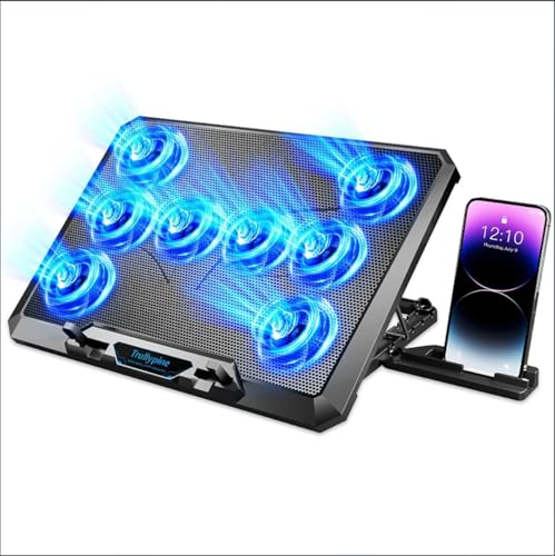 Laptop Cooling pad for Hp Envy x360 Convertible 13-bd0004tu 13-bd0020tu Gaming laptops, Laptop Cooler with 8 Fan, Adjustable Speed, 5-Level Height Adjustment, Mute Silent,Built-in Phone Stand