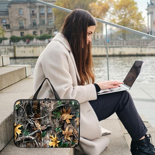 Universal Laptop Sleeve Tablet Case 12 inch, Camo Leaf Slim Carrying Case Durable Handbag Travel Laptop Bag for Surface Pro 9 8 7/Laptop Go 2 3, MacBook Air 11/12 - color: Camo Leaf, size: 12 inch
