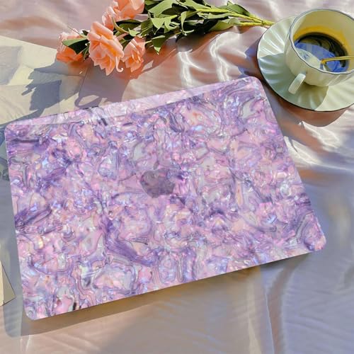 B BELK Compatible with MacBook Air 13 inch Case M5 2026-2022 M4 M3 M2 A3449 A3240 A3113 A2681, Plastic Hard Shell+Keyboard Cover+Screen Protector for MacBook Air 13.6 inch Case, Shiny Purple Pearl - color: Shiny Purple Pearl