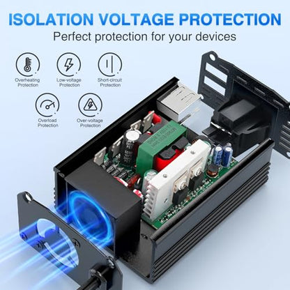 Nilight 150W Power Inverter with 3.1A Dual USB Ports and 1 AC Outlets | 12V DC to 110V AC Car Charger Converter for Phones Tablets Laptop Computer Game Console Kindle iPad DVD Players Black - color: 150W USB*2 110V Outlet