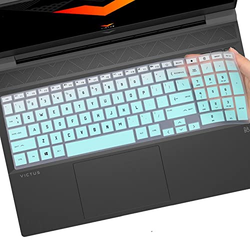 Keyboard Cover for 16.1" HP Victus 16-d 16-s 16-r 16-e 16-d0506la 16t-d100 16-s1023dx s0027ns s0075nr s0077nr s0076nr s0095ax 16-r0073cl r1005ns r1006ns r0328tx 16-d0504la 16-e0076ax 16z-e100 16t-r000 - color: OmbreMint