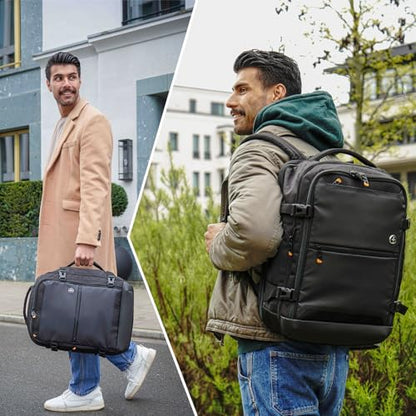 Swissdigital Design Travel Laptop Backpack 43l with USB Charging Port,TSA Friendly Flight Approved Carry-on Luggage Hand,Business Backpack,Large Weekender Bag Fits 17 Inch Laptop Black | SD1748-01 - color: Black
