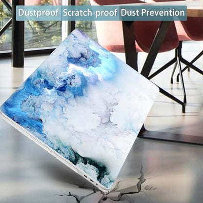 Mektron Case for MacBook Pro 16 inch A2141 (2020 2019 Release) with Touch bar & Touch ID, Ultra Thin Clear Hard Laptop Cover Keyboard Skin Screen Protector, Cloud & Lightning - color: Cloud & Lightning