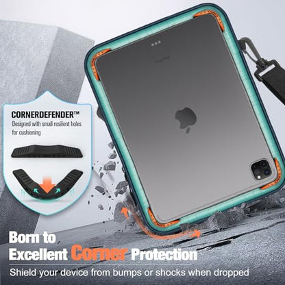 MoKo 13 Inch 360° Protective Tablet Sleeve Shoulder Bag with Earphone Hole | Fits iPad Pro 13-inch M5, iPad Air 13-inch M4, iPad Pro 12.9-inch and Galaxy Tab S9/S8 Plus 12.4-inch, Black - color: Black, style: 12.9 Inch