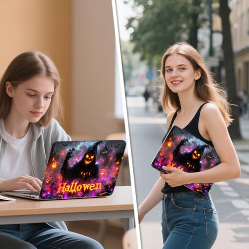 Universal Laptop Skin Sticker Decal, 12"-15.6" Aesthetic Vinyl Wrap, Halloween Ghost Reaper Waterproof Notebook Cover Art Protector for MacBook HP Dell Lenovo, Fits 13" 14" 15" 15.6" - color: Halloween Ghost Reaper