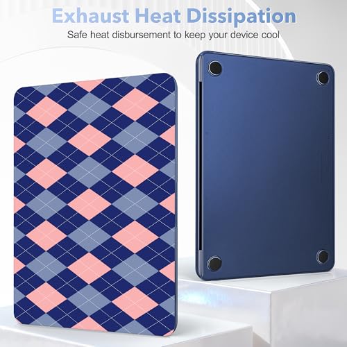 May Chen for MacBook Neo Case 13 inch 2026 | 100% Match Official Color | Pattern Printing, Anti-Crack & Scratch & Fingerprint | Protective Hard Shell Cases Laptop Model A3404 - Argyle Pattern - color: Argyle pattern