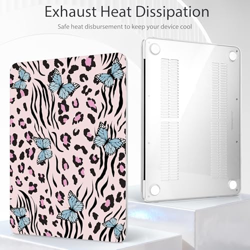 Tuiklol for 2026 MacBook Neo 13 Inch A18 Pro Chip Case, (Model A3404) Anti-Scratch Anti-Drop Slim Hard PC Shell Case with Shockproof Protective MacBook Neo Laptop Cover, Leopard Butterfly - color: Leopard butterfly