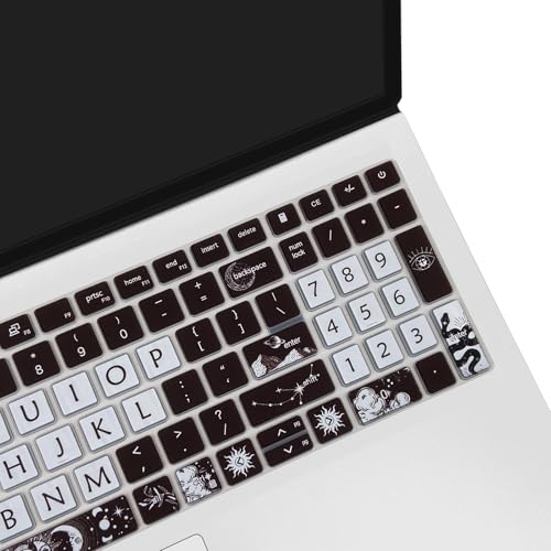 Cute Keyboard Cover for Dell Inspiron 15 3000 5000 7000 3510 3511 3515 3525 3530 3535 5510 5515 5518 7510 15.6", Inspiron 16 7610, Vostro 15 3510 5510 5515, Latitude 3520, Sun and Moon - color: Sun and Moon