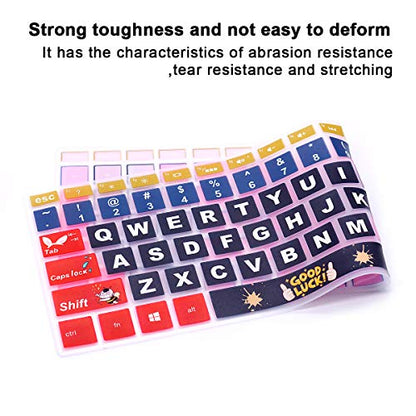 English Silicone Keyboard Cover for HP Envy x360 15.6''Series /2020 2019 Pavilion 15/Pavilion x360 15.6" Series/Envy 17 17.3" Series/Laptop 15t 17t 17-ca0011nr 17-by0040nr,Good Luck - color: Z2-Good Luck