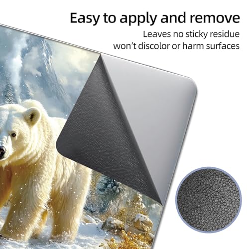 Universal Laptop Skin Sticker Decal, 12"-15.6" Aesthetic Vinyl Wrap, Polar Bear Fox Winter Waterproof Notebook Cover Art Protector for MacBook HP Dell Lenovo, Fits 13" 14" 15" 15.6" - color: Polar Bear Fox Winter