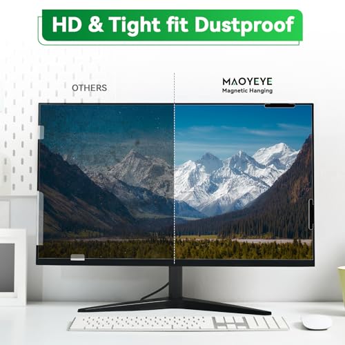 [2 Pack] Magnetic Hanging 21.5 in Computer Anti Blue Light Screen Protector for16:9 Aspect Ratio Widescreen Monitor, Eye Protection Anti-Glare Light LED PC Screen Protector, Removable 21.5in Protective Film - size: 21.5 inch