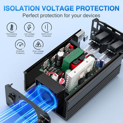 Nilight 300W Power Inverter 1 with PD 65W USB C & QC3.0 12V DC to 110V AC | Car Converter for Phones Tablets Laptop Computer Game Console Kindle iPad DVD Players Black - color: 300W USB+PD 110V Outlet*2