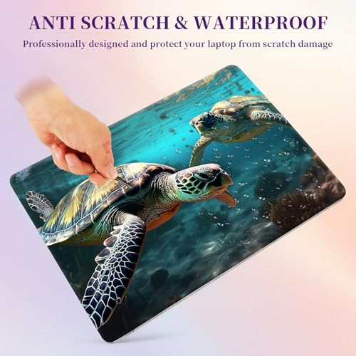 Laptop Skin Sticker Laptop Cover for 12" 13" 13.3" 14" Laptop Stickers,Reusable Skin Sticker Cover Personalized Art Waterproof & Scratch-Resistant Protector Case,Turtles Swimming - color: Turtles Swimming