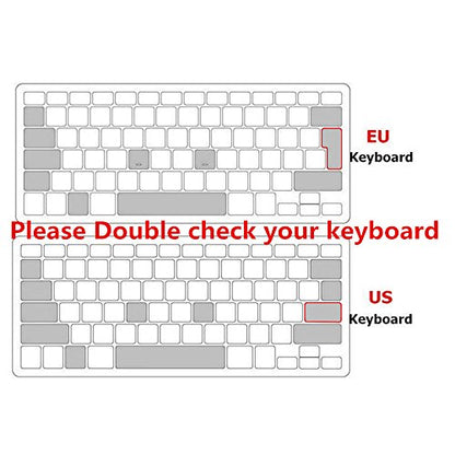 HRH Silicone Keyboard Cover Skin for MacBook Pro 13" A1708 A1988 No Touch Bar 2018 2017 2016 Release and for MacBook 12" A1534 with Retina Display (2015)&A1931(2018) USA Layout Protective Skin,Black - color: Z1-Black