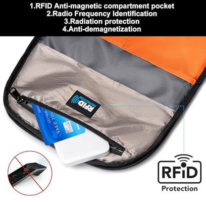 FENRUIEN Business Travel Backpack for Men,Large Capacity Laptop Backpack with USB Charging Port,Multifunctional Water Resistant Expandable Black Bag Fits 15.6 Inch computer