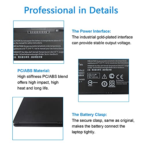 E7440 E7450 3RNFD Battery for Dell Latitude E7440 E7450 E7420 14 7000 7440 7450, 34GKR G0G2M PFXCR F38HT G95J5 T19VW 909H5 0909H5 451-BBFT 451-BBFV 451-BBFY E225846 5K1GW 0G95J5 Laptop Notebook - size: 3RNFD