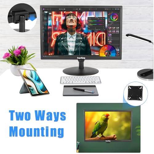 19 inch FHD Small IPS Monitor LCD Display Screen 1440x900 60Hz 16:10 with HDMI BNC VGA AV USB Input Built-in Lounspeakers for CCTV Security Camera DVR PC RasPi - color: 19 Inch 1440x900