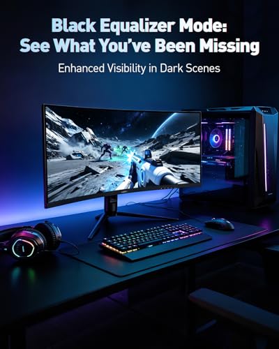 KOORUI 34 Inch 240Hz WQHD 3440x1440 Ultrawide Curved Gaming Monitor, 1500R | 1ms, AMD FreeSync Premium, G-SYNC Compatible, HDR400, 98% DCI-P3, HDMI 2.1, DP 1.4, VESA Mountable for Gaming, Work and Play - size: 34inch 240Hz/WQHD/Curved