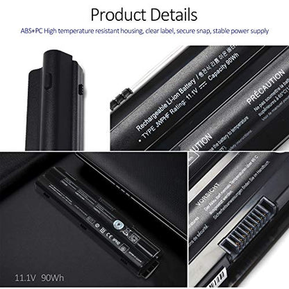 LQM 90Wh R795X Laptop Battery Replacement for Dell XPS 17 15 14 | Dell XPS 17 15 14 L701X L702x L501X L502x L401X Fit 312-1123 312-1127 453-10186 J70W7 JWPHF P09E WHXY3 - color: R795X