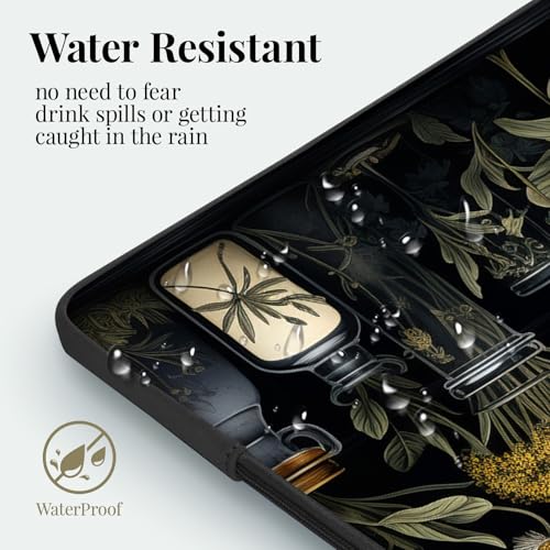 Laptop 13 inch Sleeve Case for MacBook Air 13-13.6 inch, Laptop Bag Cover for MacBook Pro 13" 14 inch, Travel Carrying Sleeve for 14" Chromebook, HP, Dell I Black Academia Mystical Green Plant - color: Black Academia Mystical Green Plant