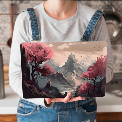 Universal Laptop Skin Sticker with 2 Wrist Pad Skins, Waterproof Scratch Resistant Vinyl Laptop Cover Decal, Cut to Fit for 11–15.6 Inch MacBook HP Dell Lenovo, Dreamy Autumn Scene - color: Dreamy Autumn Scene