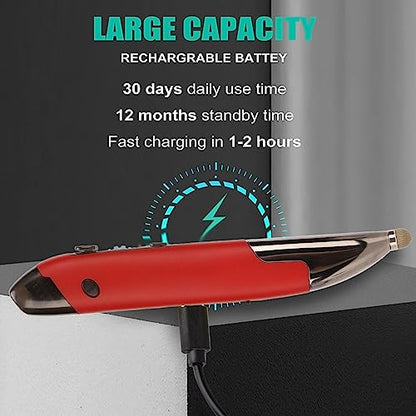 Wireless Pen Mouse, Rechargeable 2.4G Dual Mode Handwriting Stylus with Touch Head for PC Laptop iOS (Red) - color: Red