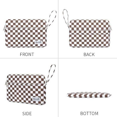 canvaslife 13.3-inch Notebook Computer, Shockproof, Waterproof and Protective Travel Notebook Computer case, Suitable for 13-13.3-inch Notebook Computer Cases (Brown Checker) - color: Brown Checker, size: 13 inch/13.3 inch