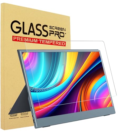 YINOVEEN 15.6 Inch Portable Tempered Glass Screen Protector for 15.6" UPERFRCT/KYY/ARZOPA/MNN/VILVA/ASUS/FANGOR/ViewSonic/QQH Portable Monitor, 9H Hardness