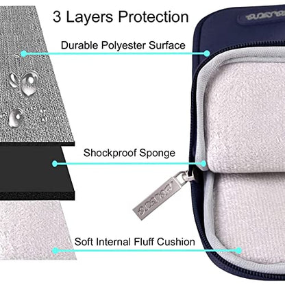 MOSISO Laptop Case 13 inch, Laptop Sleeve Bag with Pocket | Compatible with MacBook Neo A3404 2026/Air/Pro 13 M5/M4/M3/M2/M1 2026-2016, Polyester Vertical Computer Bag, Navy Blue - color: Navy Blue, size: 13 inch