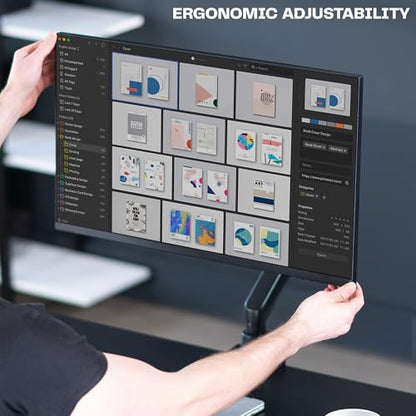 VIVO Premium Aluminum Full Motion Single Ultrawide Monitor Desk Mount Stand with Lift Engine Arm, Fits Screens up to 40 inches, STAND-V101BB - size: Single monitor, style: Standard
