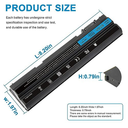 T54FJ M5Y0X 8858X Laptop Battery for Dell Latitude E6420 E6520 E6530 E5420 E5520 E5430 E5530 Inspiron 17r-7720 17r-se-7720 17r-5720 15r-5520 15r-7520 P/N: T54F3 P8TC7 P9TJ0 R48V X57F1 M421R M521R - size: 8.2*1.97*0.79inch