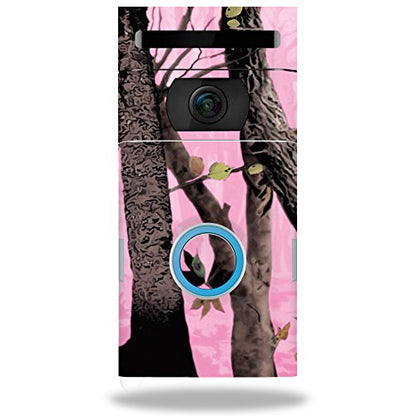 MightySkins Skin Compatible with Ring Doorbell 2 - Pink Tree Camo | Protective, Durable, and Unique Vinyl Decal wrap Cover | Easy to Apply, Remove, and Change Styles | Made in The USA - color: Pink Tree Camo
