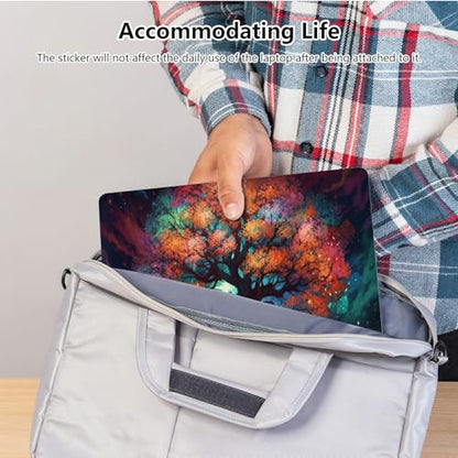 Universal Laptop Skin Sticker with 2 Wrist Pad Skins, Waterproof Scratch Resistant Vinyl Laptop Cover Decal, Cut to Fit for 11–15.6 Inch MacBook HP Dell Lenovo, Fantasy Tree - color: Fantasy Tree