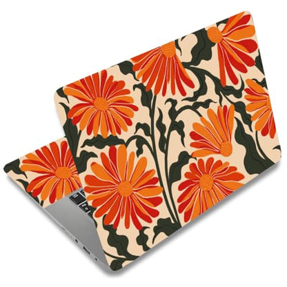 SUPERDANT Laptop Notebook Skin Sticker Cover Decal Retro Flowers Laptop Protector Notebook PC Computer Art Protector Universal Notebooks Art Decal Fits 12" 13" 13.3" 14" 15" 15.4" 15.6 inch