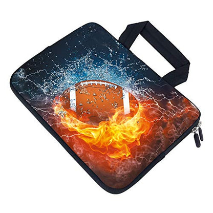 AMARY14 15 15.4 15.6 inch Laptop Handle Bag Computer Protect Case Pouch Holder Notebook Sleeve Neoprene Cover (Football) - color: Football