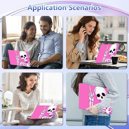 Laptop Skin Sticker Decal Cover,Cute Pink Cartoon Skeleton | DIGTIALL Universal Laptop Skin Sticker, Waterproof Removable Notebook Decal Protector Cover for 12 13 14 15 Inch Laptops - color: Cute Pink Cartoon Skeleton