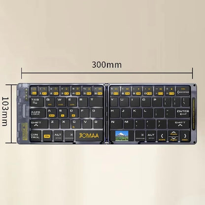 Foldable Keyboard and Mouse,Wireless Folding Bluetooth Keyboard and Mouse Combo,Ultra Slim,Rechargeable,Silent,Portable Travel Keyboard for Laptop,Tablet,Phone,Windows, iOS, Android,and macOS (Black) - color: Black