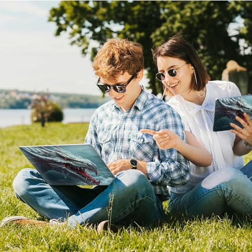 Universal Laptop Skin Sticker with 2 Wrist Pad Skins, Waterproof Scratch Resistant Vinyl Laptop Cover Decal, Cut to Fit for 11–15.6 Inch MacBook HP Dell Lenovo, Ferry Dragon - color: Ferry Dragon