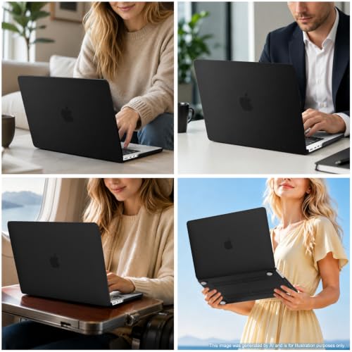 MOSISO Compatible with MacBook Pro 14 inch Case M5 2026 M4 2025 M3 M2 M1 2024-2021 A3427 A3426 A3434 A3112 A3185 A3401 A2918 A2992 A2779 A2442,Hard Case&Keyboard Skin&ScreenFilm&Pouch, Black - color: Black