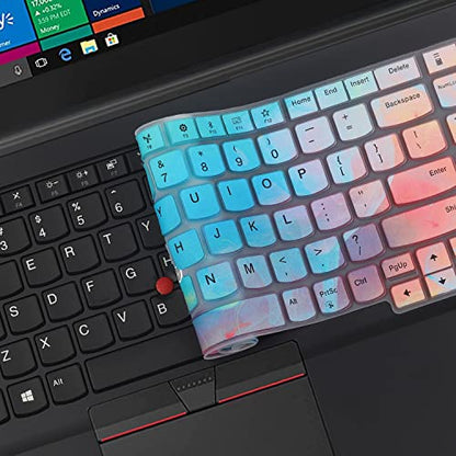Keyboard Cover for 15.6" Lenovo ThinkPad E15 Gen 4/3/2, ThinkPad L15 Gen 2/1, ThinkPad T15 T15p T15g P15 P15s P15v Gen 3/2/1, ThinkPad E580 E590 E595 L580 L590 P52 P53 P72 P73 T570 T575 T580 T590 - color: Colorful