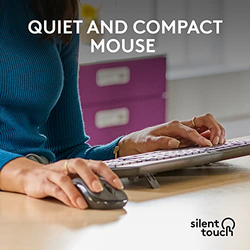 Logitech MK370 Combo for Business, Wireless Full-Size Keyboard and Wireless Mouse, Secure Logi Bolt USB Receiver, Bluetooth, Globally Certified Windows/Mac/Chrome, Linux - Graphite, Pack of 4 - size: One Size (Pack of 4)